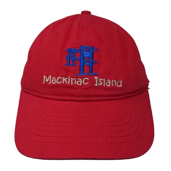 Mackinac Island Boy's Slideback Hat Red Size Child Embroidered Logo - Picture 1 of 7